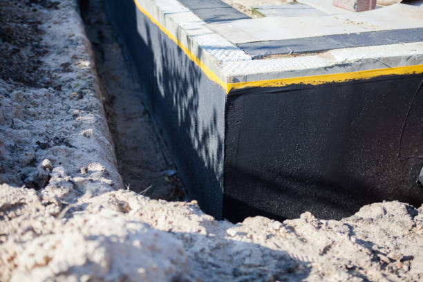 Residential Wet Basement Repair installation at a Honeoye Falls, NY home by SJ Waterproofing Pros